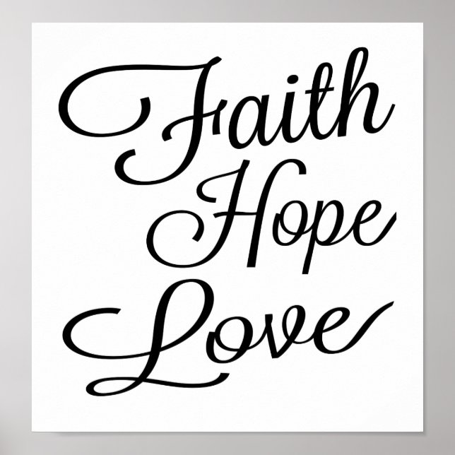 Affiches Faith Hope Love (Devant)