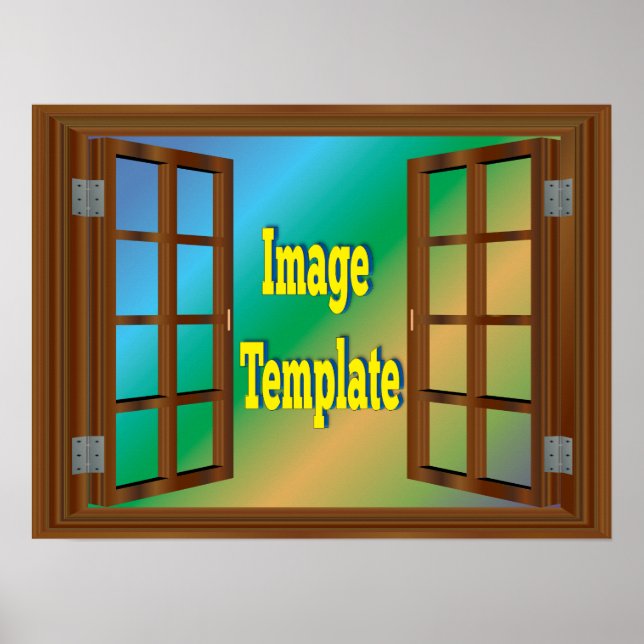 Affiches Fake Faux Window Create Your Own (Devant)