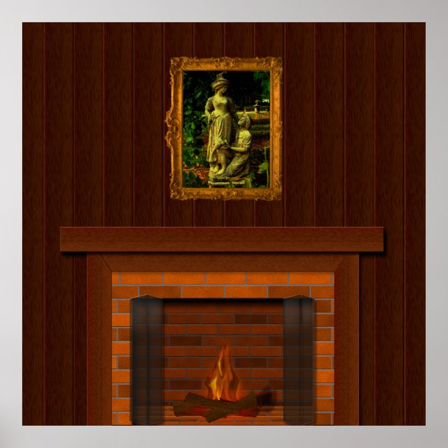 Affiches Fake Fireplace  Halloween Haunted House Props (Devant)
