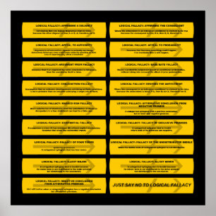 Affiches Fallacies logiques - Dites simplement non