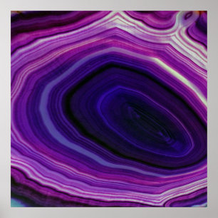 Affiches Falln Swirled Purple Geode