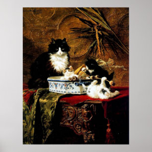 Affiches Famille de chats, Henriëtte Ronner-Knip
