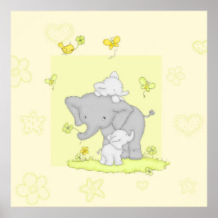 Affiches Famille des éléphants