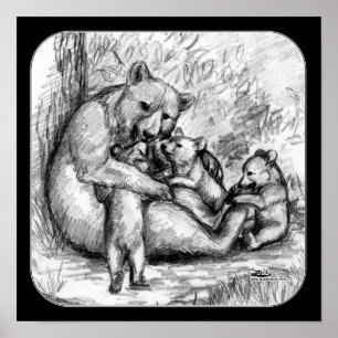 Affiches Famille d'ours
