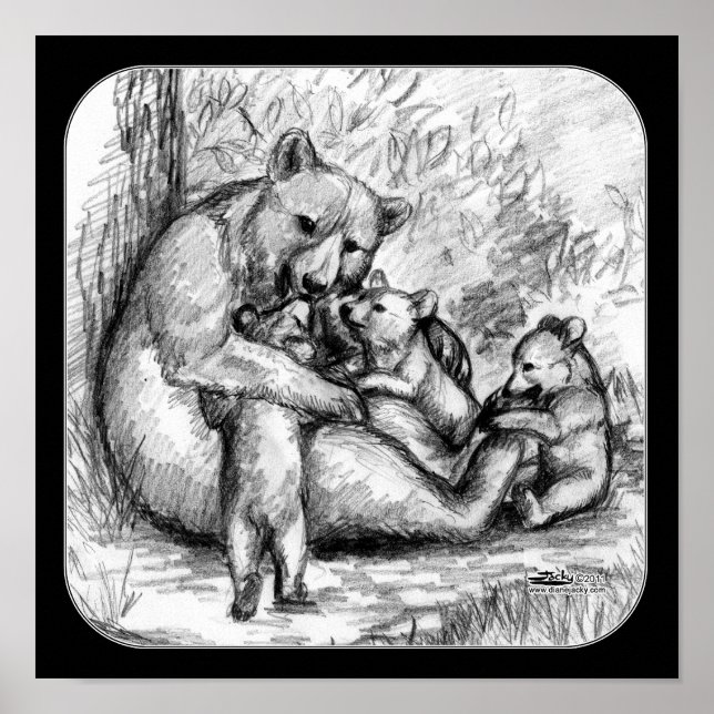 Affiches Famille d'ours (Devant)