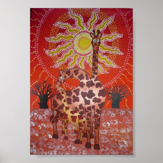 Affiches Famille Giraffe (Devant)