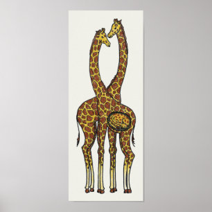 Affiches Famille Giraffe attendue (avril et Oliver)
