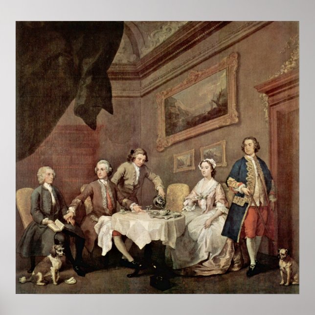 Affiches Family Strode Family Portrait par William Hogarth (Devant)