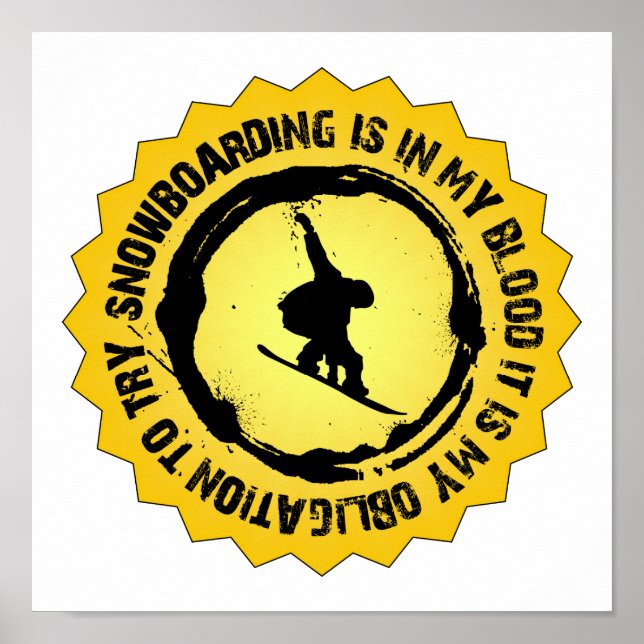 Affiches Fantastique Sceau de snowboard (Devant)