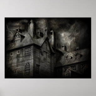 Affiches Fantasy - Haunted - It was a dark and stormy night