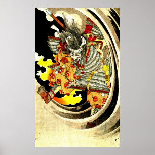 Affiches Fantôme de guerrier Tomomori 1880