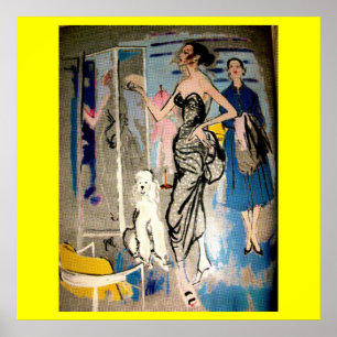 Affiches Fashion Glamor 1950's Print
