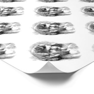 Affiches Faux moi ~ Papier à envelopper cadeau 16x12