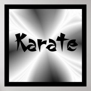 Affiches Faux Silver Metallic Karate