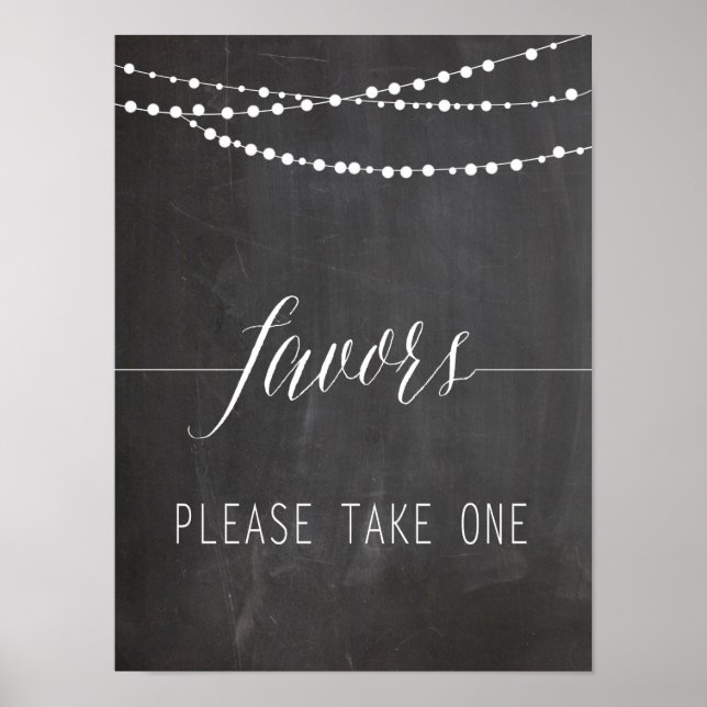 Affiches FAVORS Mariage | Calligraphie (Devant)