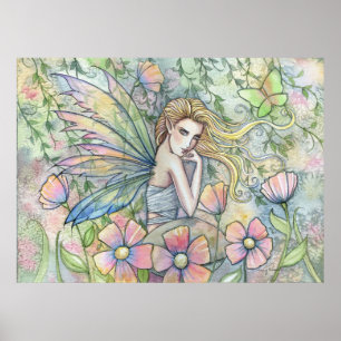 Affiches Fée dans l'affiche du jardin enchanté