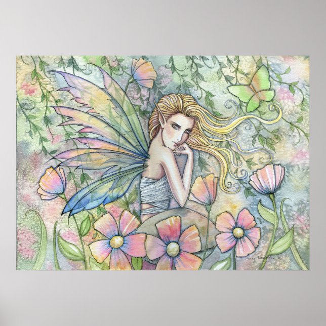 Affiches Fée dans l'affiche du jardin enchanté (Devant)