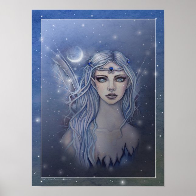 Affiches Fée de saphir Fantaisie Artistique (Devant)