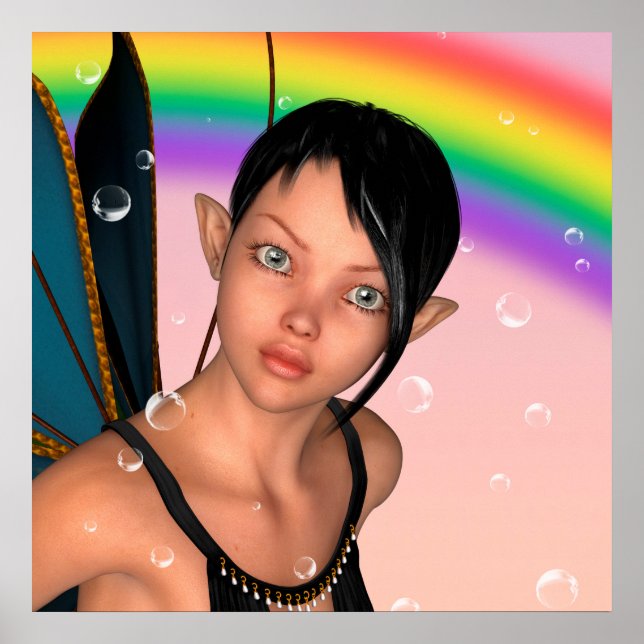 Affiches Fée sous l'arc-en-ciel (Devant)