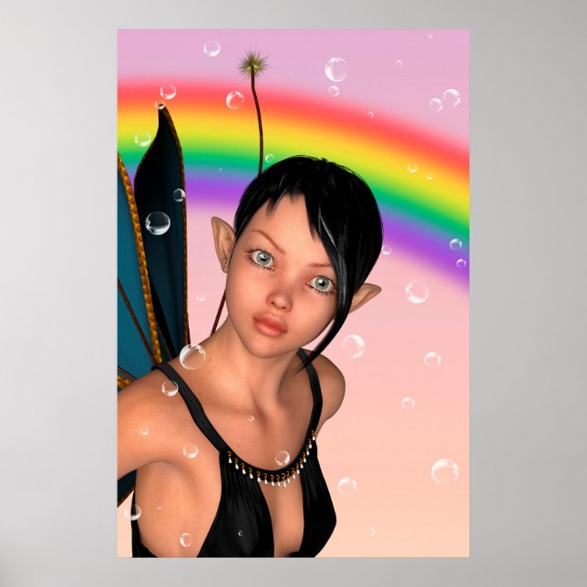 Affiches Fée sous l'arc-en-ciel (Devant)