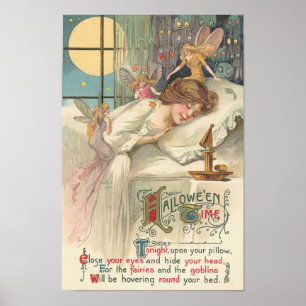 Affiches Fées d'Halloween Vintage