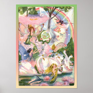 Affiches Fées, sirènes et cygnes imprimés