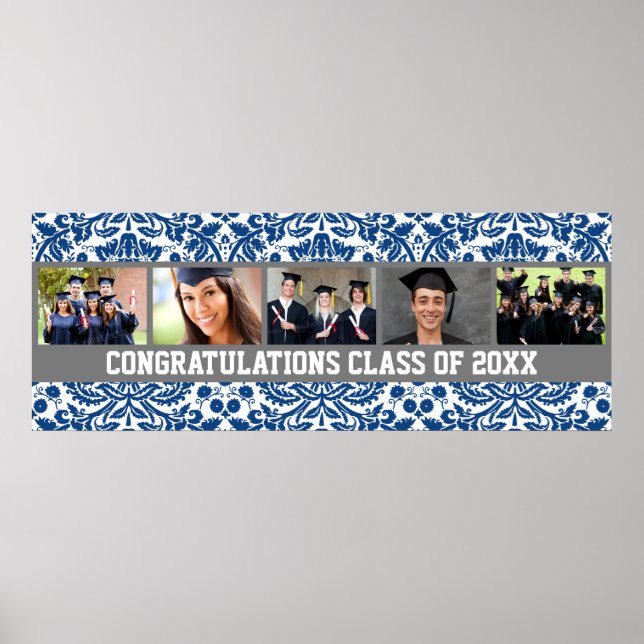 Affiches Félicitations Graduation Custom Photo Banner (Devant)