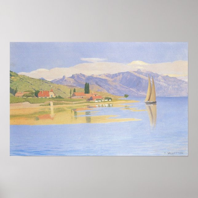 Affiches Felix Vallotton-Le port de Pully (Devant)
