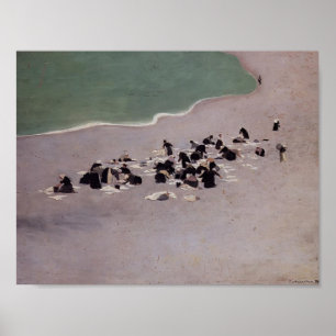 Affiches Felix Vallotton-Washerwomen à Etretat