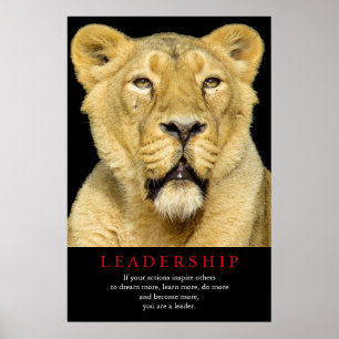 Affiches Female Lion Motivational Leadership