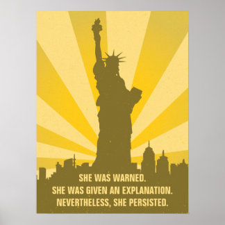 Affiches Feminist On l'a avertie qu'elle Persistait Liberté