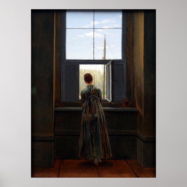 Affiches Femme à la fenêtre (Devant)