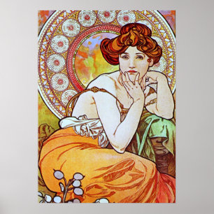 Affiches Femme Art Nouveau Éblouissante d'Alphonse Mucha #1