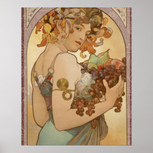 Affiches Femme Art Nouveau Mucha Belle
