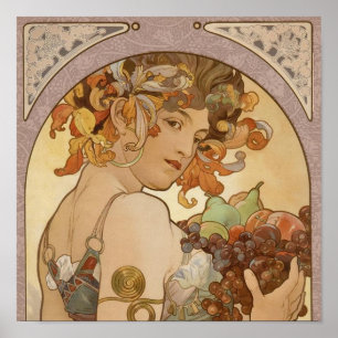 Affiches Femme Art Nouveau Mucha Belle