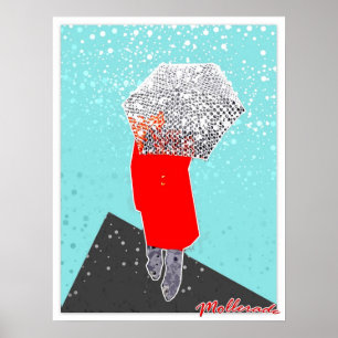 Affiches Femme avec parapluie