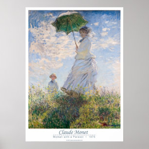 Affiches Femme avec parasol - Madame Monet et son fils