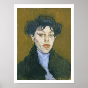 Affiches Femme avec une Écharpe Bleue, vers 1912 (huile sur
