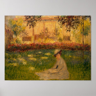 Affiches Femme de Claude Monet   dans un jardin, 1876