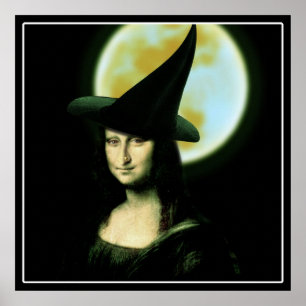 Affiches Femme de cuisine Mona Lisa Halloween
