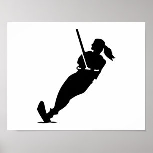 Affiches Femme de ski d'eau