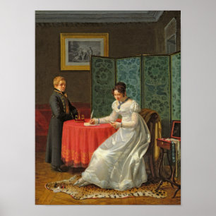 Affiches Femme écrivant une lettre