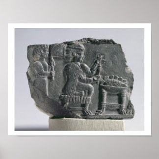 Affiches Femme élamite filant, période néoélamite, c.700-