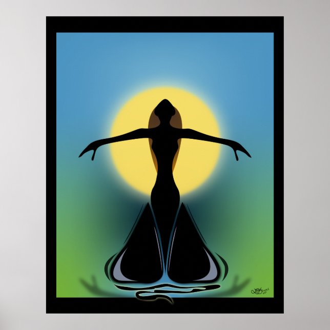 Affiches Femme en fleurs (Devant)