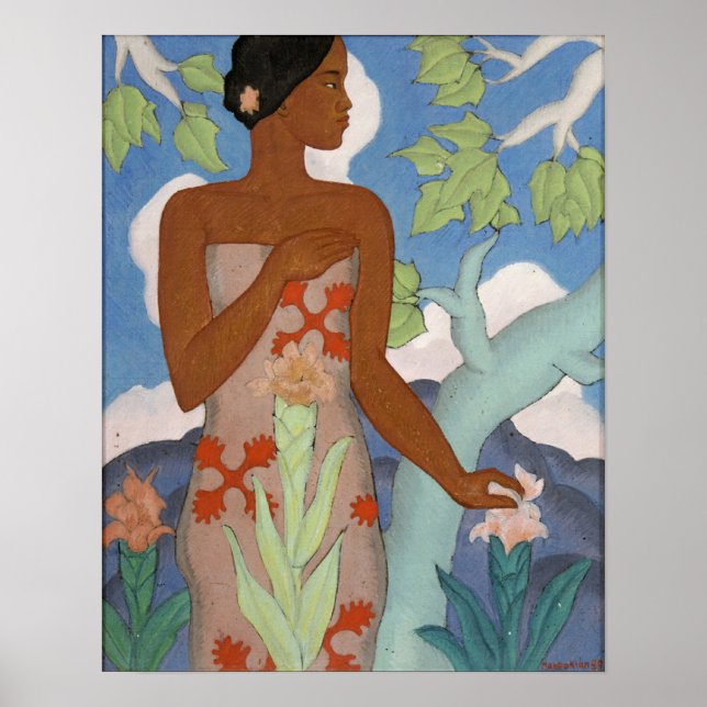 Affiches Femme hawaïenne - Arman Manookian (Devant)