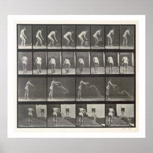 Affiches Femme jetant un seau d'eau, plaque 401 de '