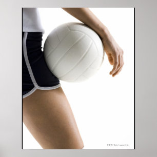 Affiches femme jouant au volleyball