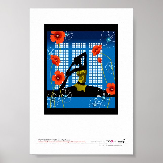 Affiches Femme pratiquant le yoga (Devant)