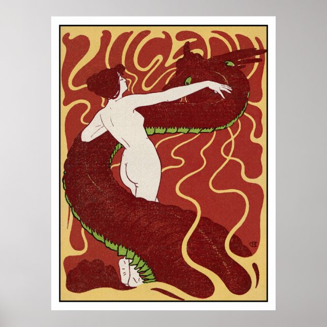 Affiches Femme & Serpent - Art Nouveau - Art Jugend (Devant)