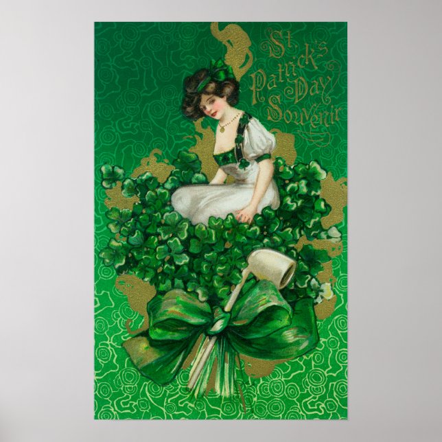 Affiches Femme Souvenir de la Saint Patrick sur la scène de (Devant)